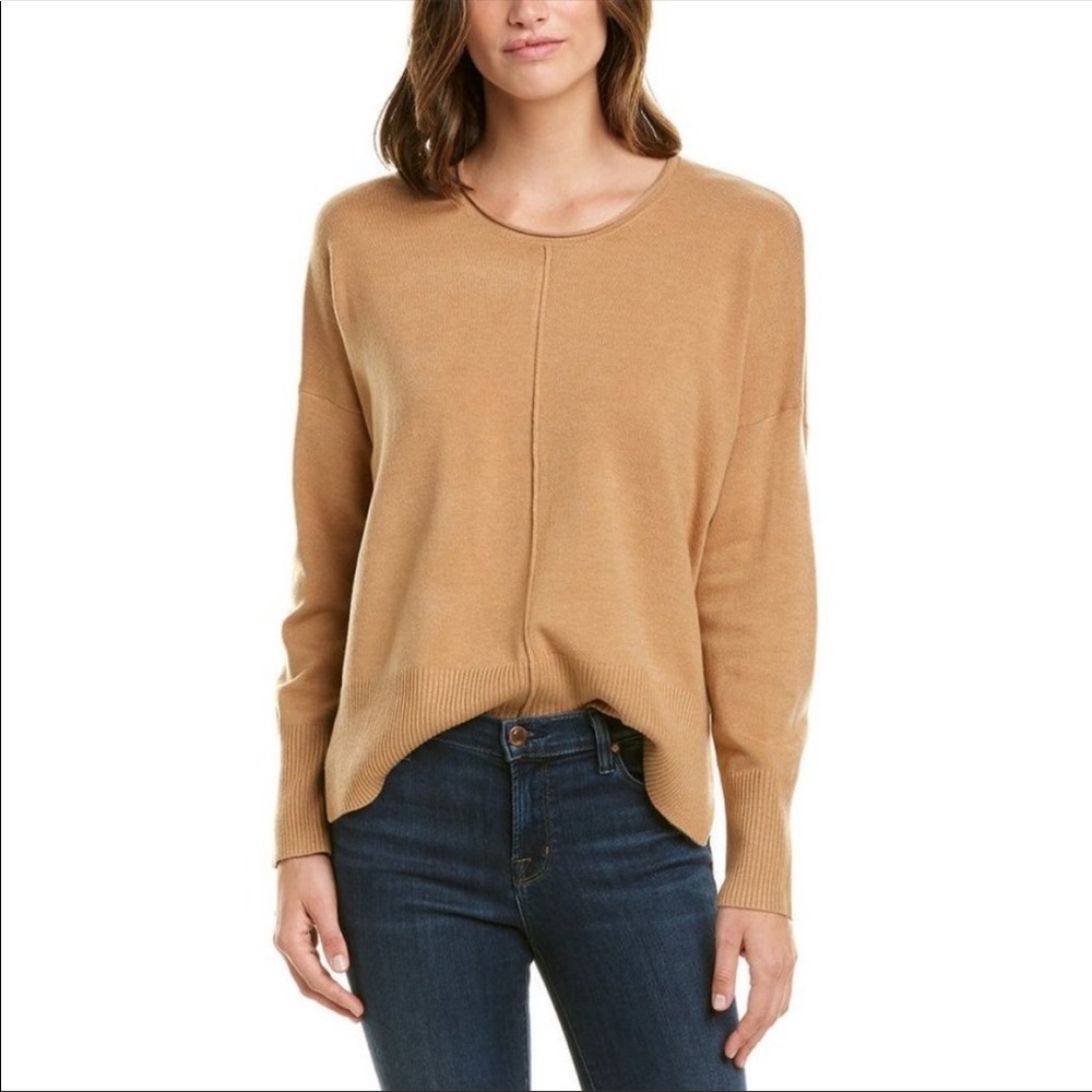 French connection Della Vhari crew neck sweater camel size S